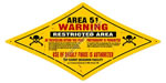 "Area 51 - WARNING" Vintage Metal Sign